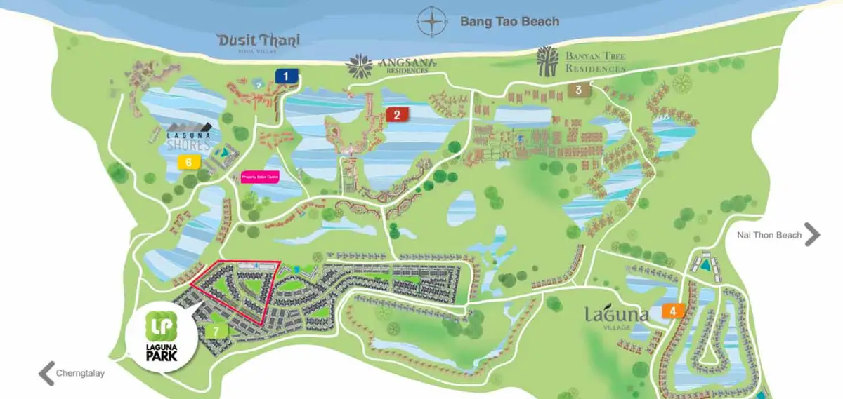 2卧公寓，Bang Tao Laguna Park — 泳池与花园 — Bang Tao · 5/8