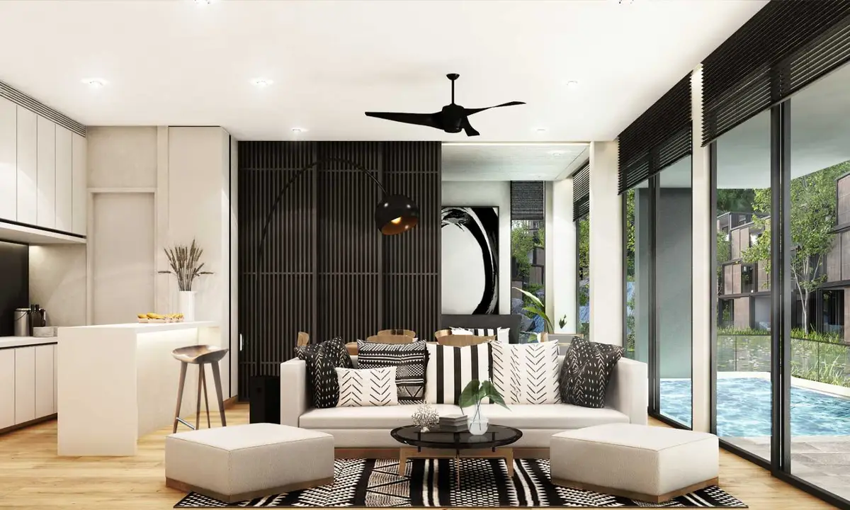 1-Bedroom Apartments, with lake view and near the sea, on Kamala Beach beach — Kamala · 3/7