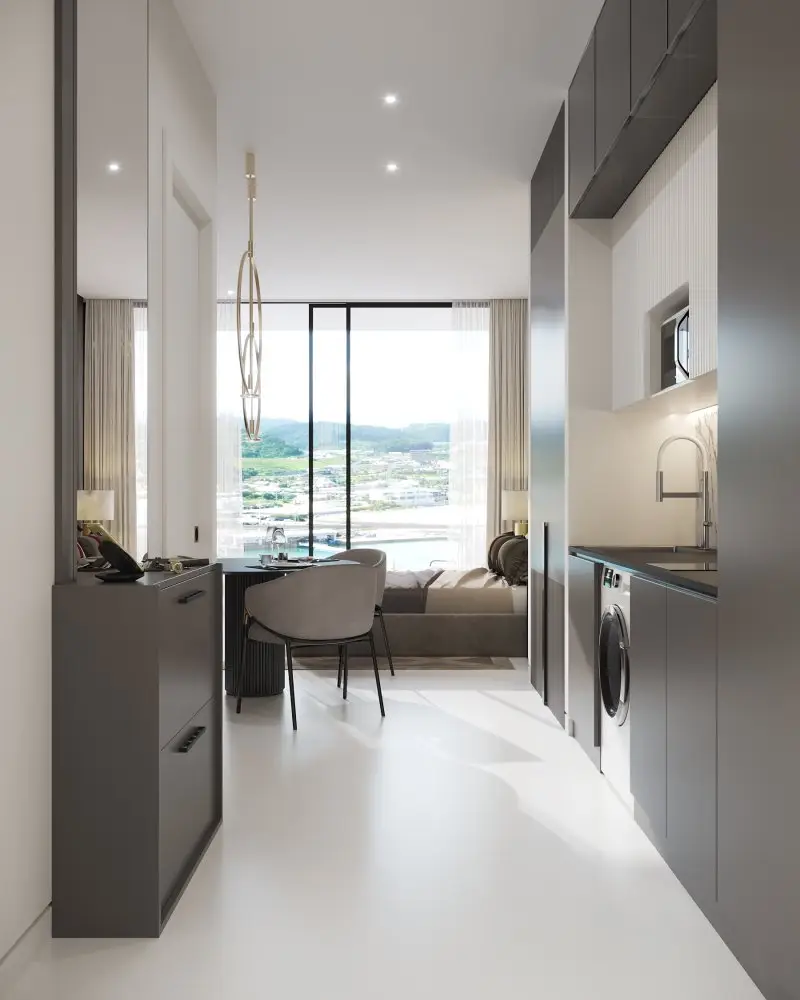 Studio Apartment, Sunhills Lakeside, Layan — Layan · 2/16