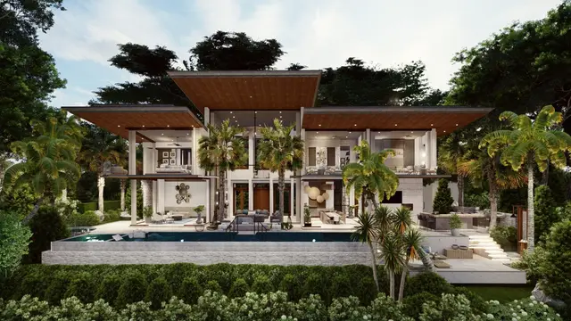 Chic, large 4-Bedroom villa, with sea view, on Mai Khao beach — Mai Khao