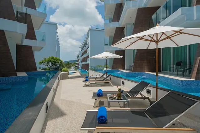 1-Bedroom Apartments, with pool view and near the sea in The Beachfront project, on Rawai beach — Rawai
