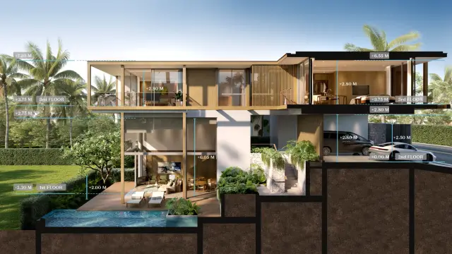 Large 3-Bedroom Villa, with pool view, on Layan Beach beach — Layan
