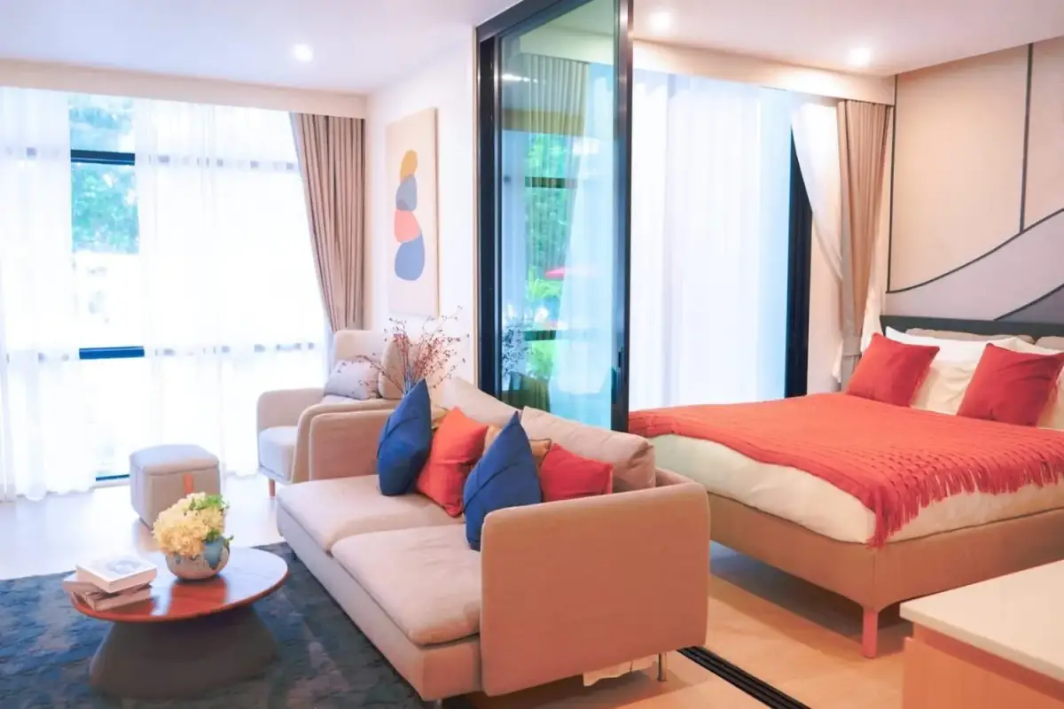 อพาร์ตเมนต์ 1 ห้องนอนสงบ Nai Thon วิวสระว่ายน้ำ — Nai Thon · 4/14