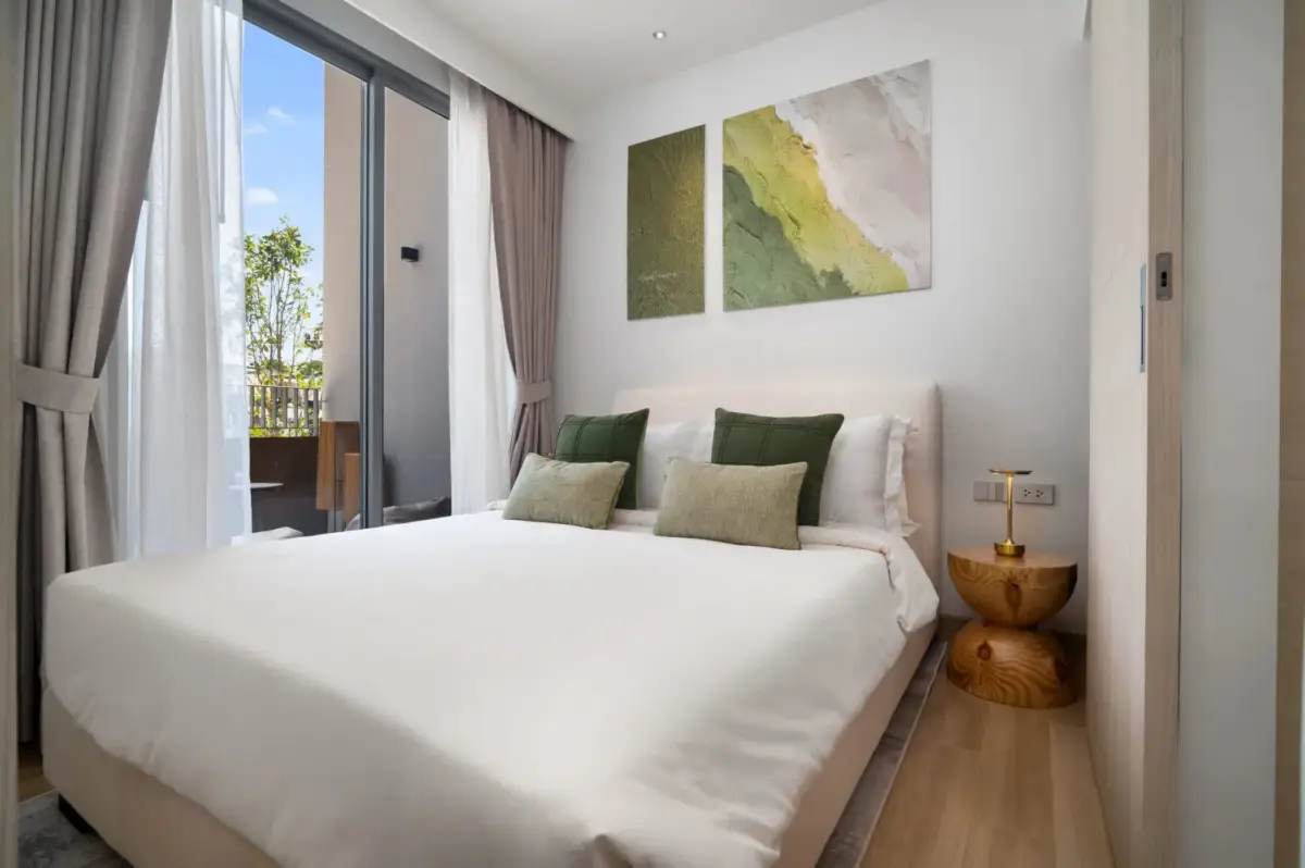 อพาร์ตเมนต์1 1 ห้องนอน พร้อมวิว เออร์เบิน วิว ในโครงการ Sky Park Selesta, บนชายหาด บางเทา/ลากูน่า — Bang Tao · 4/18