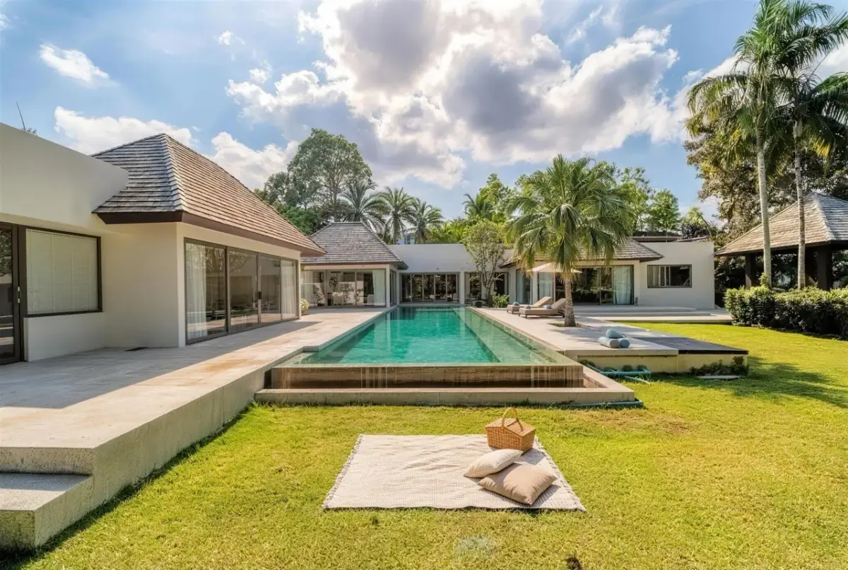 Large 5-Bedroom Villa, with pool view in Layan Estate project, on Layan Beach beach — Layan · 2/16